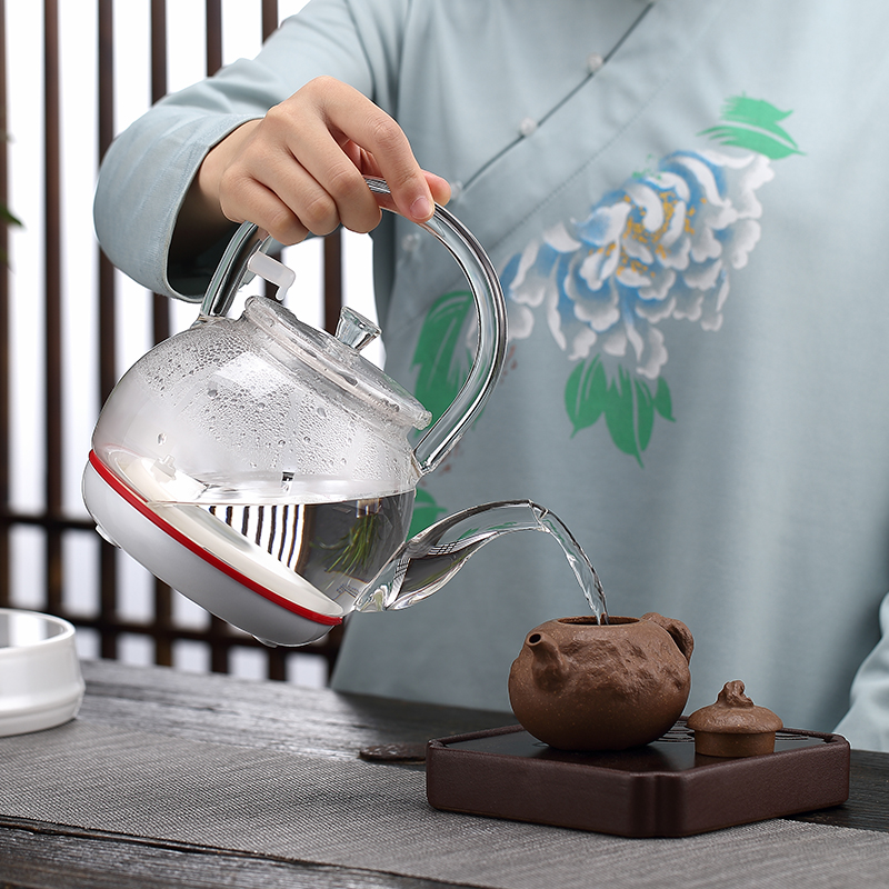 Morning high transparent glass kettle automatic water tea special tea sets electric boiling kettle