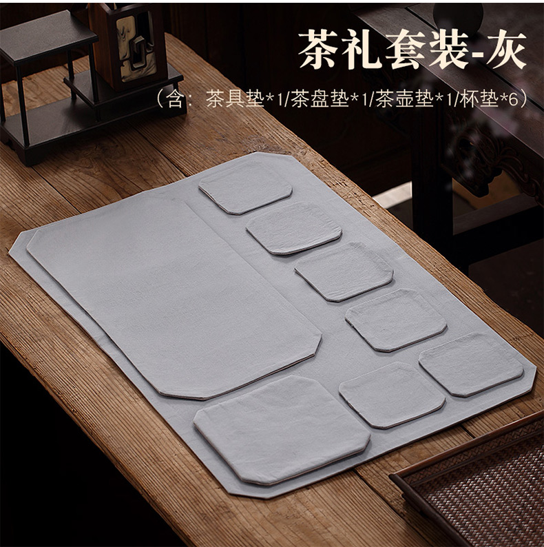 Morning high Chinese zen cup mat cotton and linen tea table as pad dry tea mat of a complete set of suit the teapot