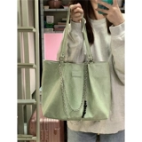 Зеленая вместительная и большая сумка на одно плечо, 2024 года, изысканный стиль, в западном стиле