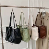 Зеленая вместительная и большая сумка на одно плечо, 2024 года, изысканный стиль, в западном стиле