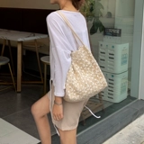 Соломенная вместительная и большая сумка на одно плечо, ведро, шоппер, в корейском стиле