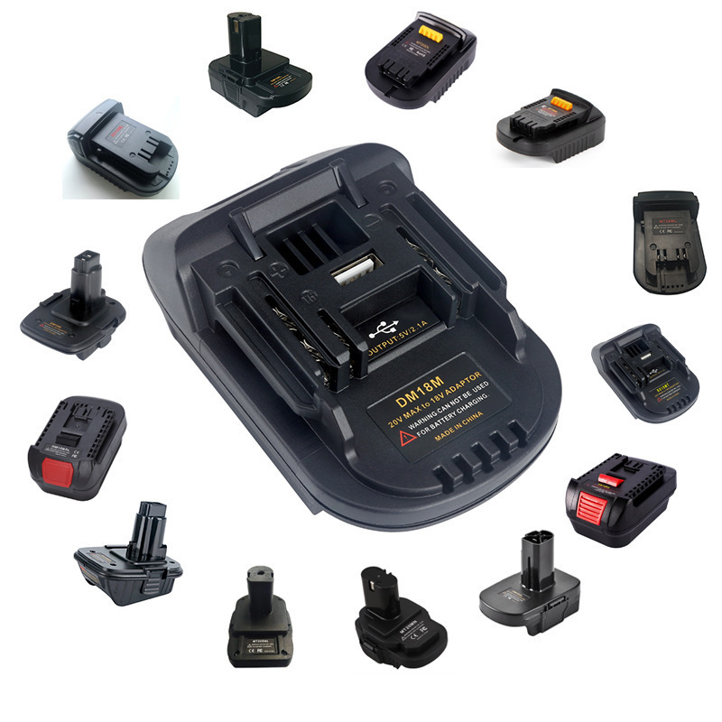 Suitable for Makita, Milwaukee, Dewalt, Bosch, Black & Decker, Stanley Lithium-Nickel Power Tool Adapter Power Adapter Suitable for Makita, Milwaukee, Dewalt, Bosch, Black & Decker, Stanley Lithium-Nickel Power Tool Adapter Power Adapter