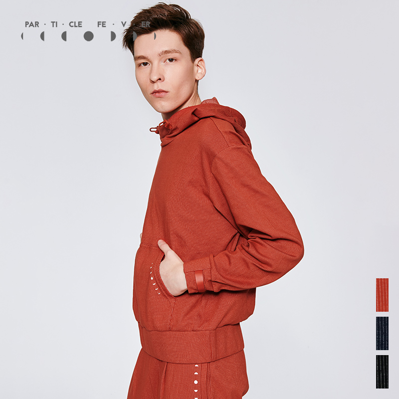 Particle Fever striped creatine knit warm even cap sleeve head casual fitness sweatpants thick cotton T man