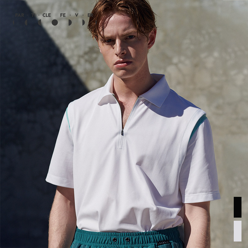 Particle Fever Sport T-Shirt Polo Shirt Men Sports Short Sleeve t-Shirt Men Short Sleeve Golf Casual Tennis Short Sleeves