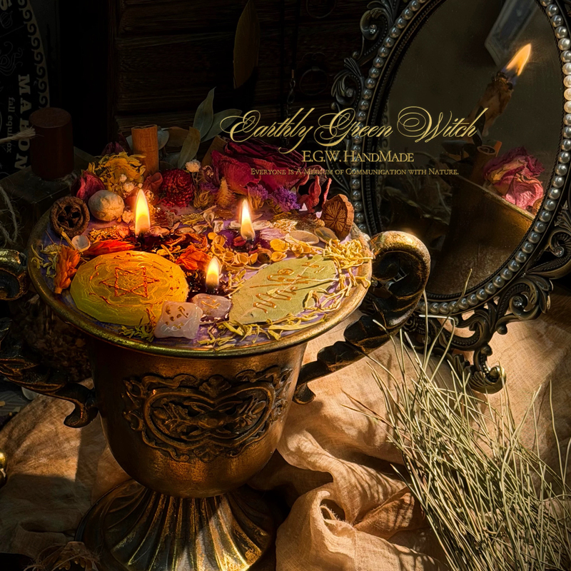 The Sun Rises and the Moon Remains Constant #   Sacred Candle, Chalice Ornament, Candle for Prayer, Balancing of Opposing Elements, Sacred Candle, Water and Fire Elements, High Quality.