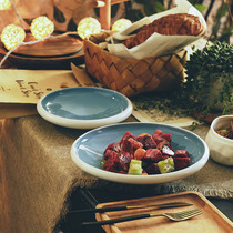 Fun and beautiful plate Nordic personality solid color Salad Bowl Bowl home simple Western dish dish