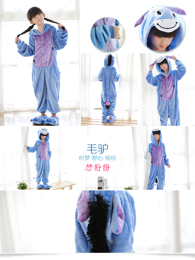 Mùa thu và mùa đông trẻ em flannel boy boy đồ ngủ động vật cô gái dính liền với cậu bé khủng long dịch vụ nhà cha mẹ-con trai lớn body chip cộc tay cho bé 0-12 tháng tuổi