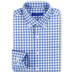 Mùa thứ năm flannel nam áo dài tay thanh niên kinh doanh giản dị cotton dày kẻ sọc xanh và trắng kẻ sọc áo sơ mi nam cổ tàu Áo