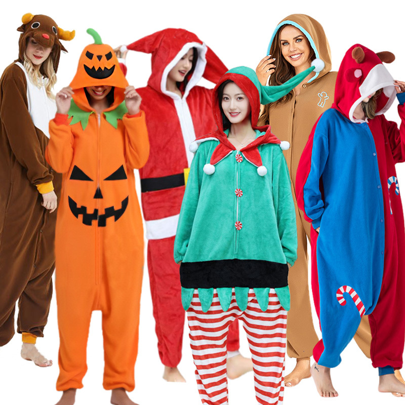 Amazon Halloween Performance Costume Reindeer Santa Claus Elf Pumpkin Gingerbread Man Male and Female Cartoon Jumpsuit Performance Costume Amazon Halloween Performance Costume Reindeer Santa Claus Elf Pumpkin Gingerbread Man Male and Female Cartoon Jumpsuit Performance Costume