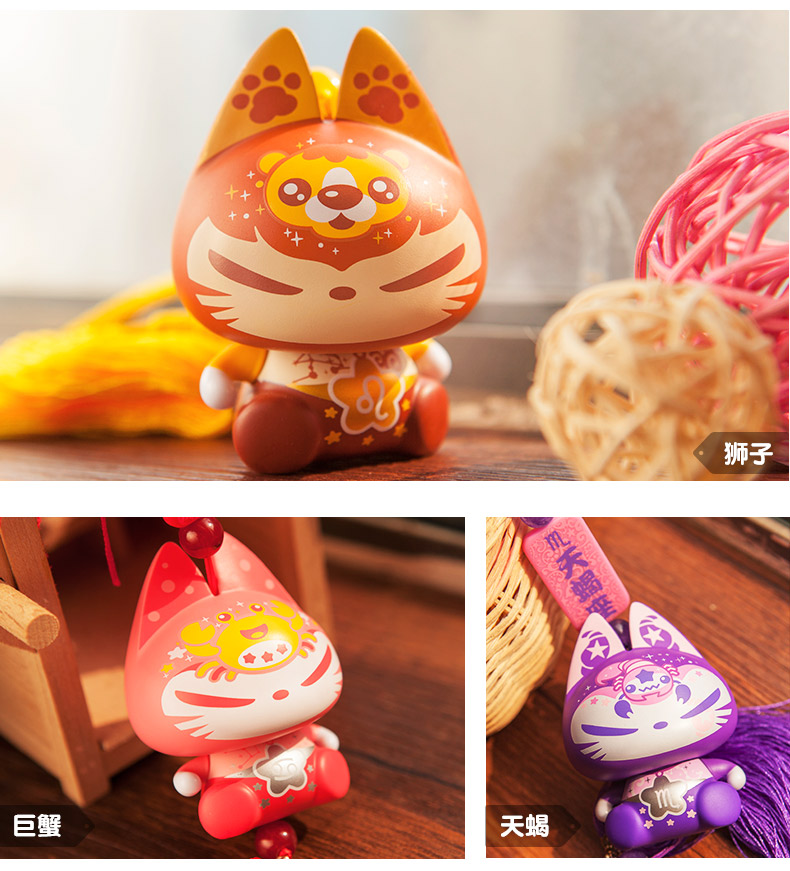 Mặt dây chuyền trang trí nội thất ô tô gương chiếu hậu xe treo cá tính sáng tạo trang sức nam nữ mèo may mắn đồ chơi trang trí xe hơi