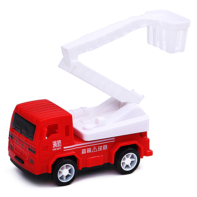 Quán tính trẻ em trở lại máy xúc đào kỹ thuật chữa cháy xe quân đội hạnh phúc đội kỹ thuật nhỏ đặt đồ chơi - Đồ chơi điều khiển từ xa đồ chơi gỗ cho bé