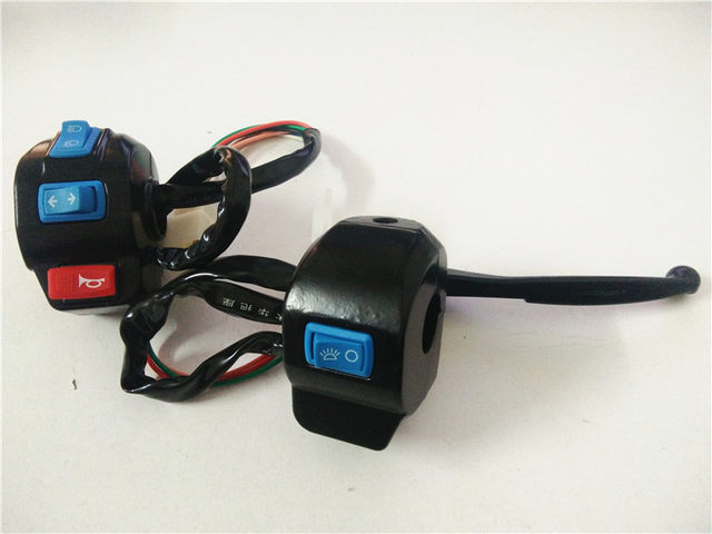 ສາມລໍ້ໄຟຟ້າ handlebar seat switch assembly semi-enclosed car horn headlight turn signal switch universal new accessories