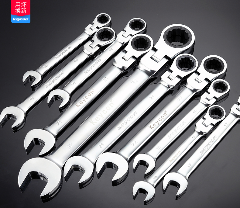 Cờ lê Ratchet đặt hoạt động đầu đôi đầu kép sử dụng mận mở hai chiều tự động nhỏ nhanh cờ lê tự động sửa chữa - Dụng cụ cầm tay