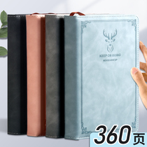 Haolixin thickened notebook a5 office business notepad Work meeting record book Portable book Leather notebook