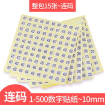 10mm Digital Sticker Number Sticker 1-100 Self-adhesive Label Classification Sticker Coding Sticker Number 1-500 Sticker