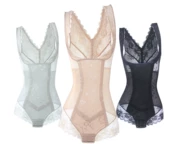 Xiêm corset không có dấu vết bụng sau sinh giảm béo cơ thể corset đồ lót mỏng phần không có dấu vết giảm béo bụng - Một mảnh