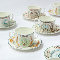 European bone china small luxury coffee cup saucer set simple afternoon tea tea cup saucer original packaging exquisite gift