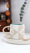 American UJIA original single coarse pottery matte mug retro sesame glaze personality coffee cup Milk Cup