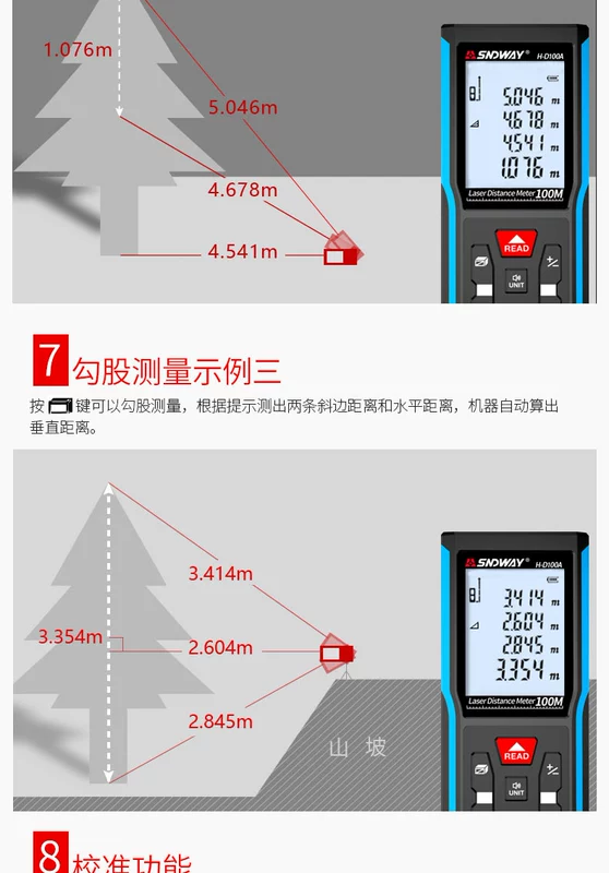 Shendawei 40m, 50m, 70m đèn đỏ ngoài trời đo độ chính xác cao đèn xanh đo xa laser phòng đo hiện vật