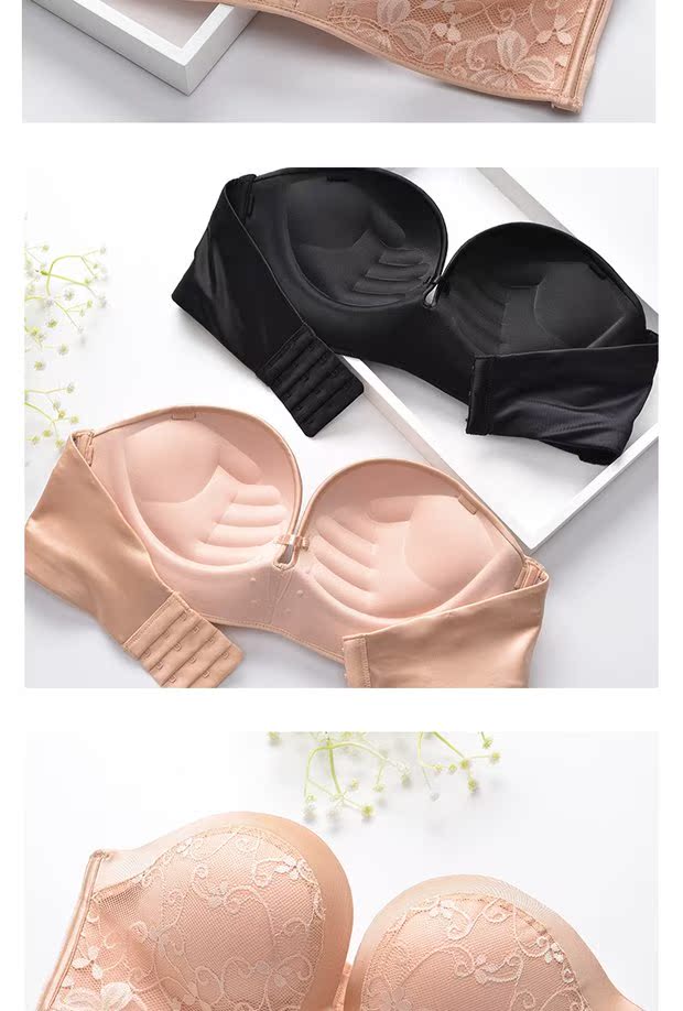 Áo quây quây tụ tập chống trượt trên ngực hỗ trợ áo ngực nhỏ gợi cảm dày đẹp vô hình làm đẹp lưng áo ngực không có vòng ngực đồ lót nữ áo lót quây