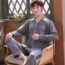 Mùa xuân và mùa thu mens dài tay bông pajama bộ cộng với chất béo cộng với mã 200 pound lỏng lẻo giữa năm mùa thu / mùa đông nhà quần áo. 