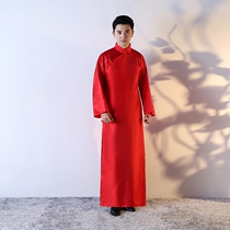 Chinese best Man Group clothing Brotherhood costume long shirt mens robe jacket suit Tang suit wedding dress costume