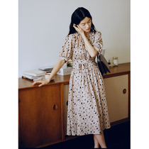 Eurocan Reys gentle Wind collection Waist Temperament Round style Liandress Dress Shatters Retro Little Crowdmost Dresses Children Summer