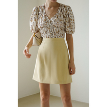 Eurocan light Jane 100 Lap Pendant with high waist and half body Hip Step Skirt A Character Tooling Short Skirt for Lean Female Summer