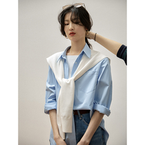  Ou Kerui customized new color~Design sense niche shirt long-sleeved white shirt light cooked top 2021 women spring and summer