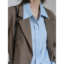 Ou Rui Brave embroidery ~ retro BF style salt shirt design sense niche loose top female autumn