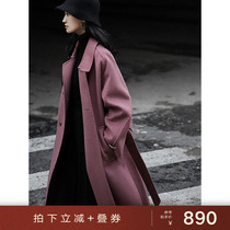 Ou Rui ◆ Sex and the City ~ Hepburn Wind Double-faced Wool Coat and Cashmere Coat Long Female Winter