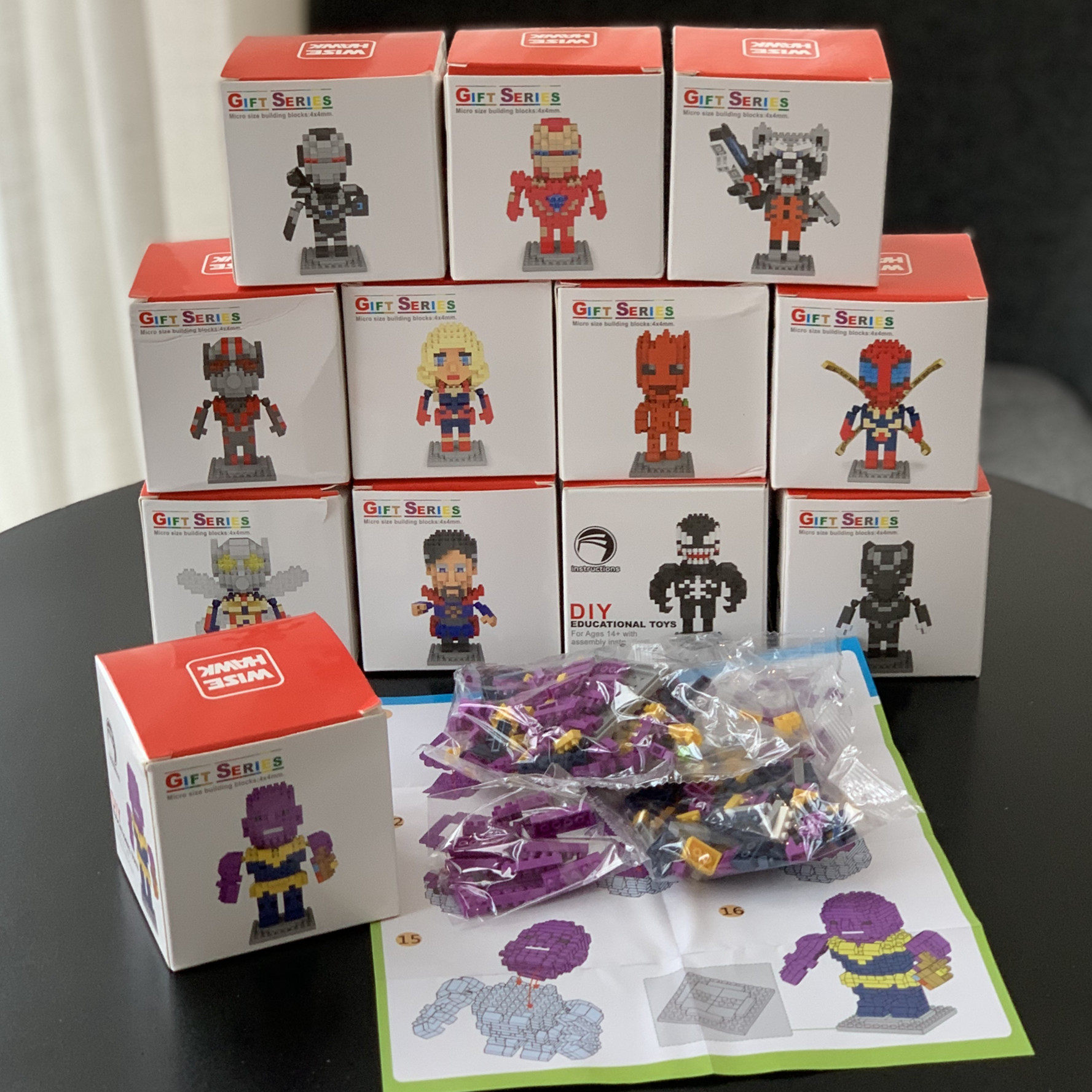 Out of Hi Avengers microparticles Puzzle Creative Adults Children Toys Collage of plastic building blocks