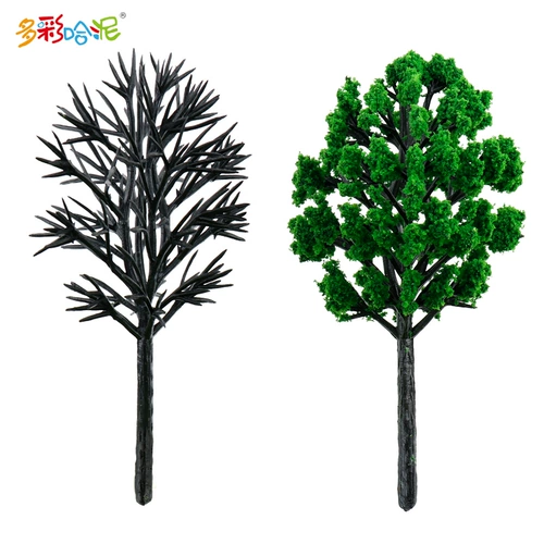 Guishu Diy ручной песочной столик модель микро -сцены модели модель модели Пластиковое готовое дерево дерево багажник корицы корицы