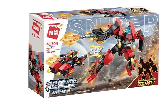 Enlightenment Building Blocks 41304 Martyrs Battle God 4 Fit 1 Deformation Robot diamond laser snipers to assemble and insert toys