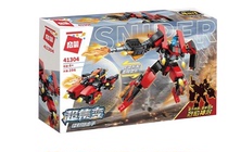 Enlightenment Building Blocks 41304 Flame Warshen 4 in 1 Deformation Robot King Kong Laser Sniper Assemble Plug Toy