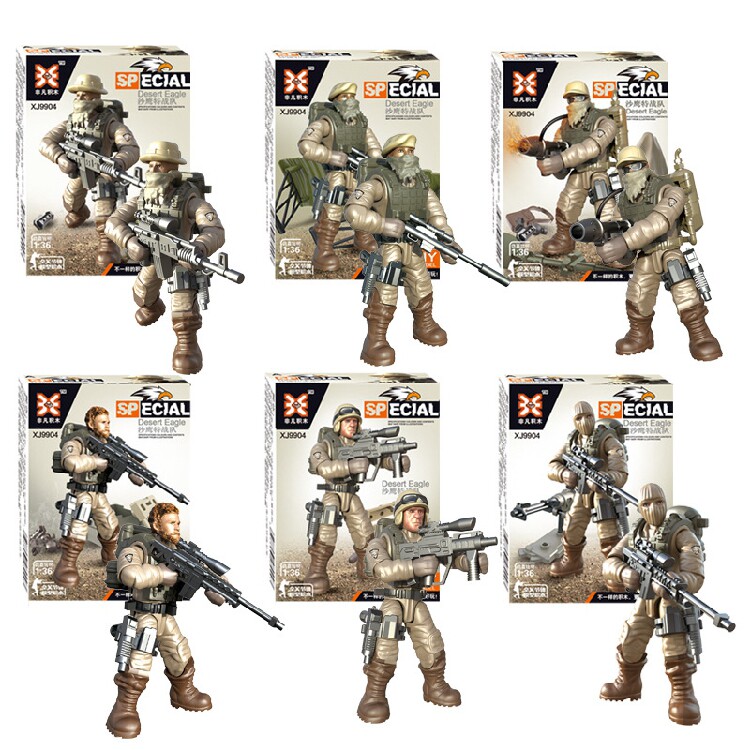 Extraordinary building blocks military series joint movable World War II soldier model doll puzzle boy puzzle assembly toy