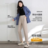 Абрикосовый пиджак классического кроя, демисезонные осенние штаны для отдыха, высокая талия, свободный крой, коллекция 2022, подходит для подростков, большой размер