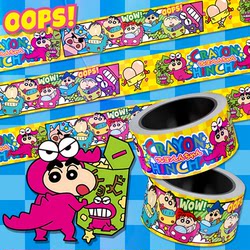 Long Strip Crayon Shin-Shikong 테이프 스티커 만화 만화 부드러운 표면 가방 노트북 방수 스티커에 적합합니다.
