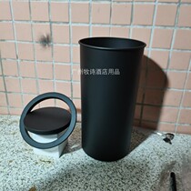 Countertop recessed trash can lid set kitchen toilet deodorant flap stainless steel black decorative cover
