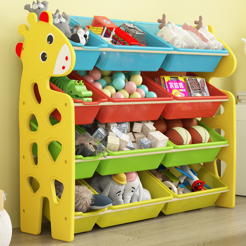Fawn children's toy storage rack artifact kindergarten baby bookshelf toy shelf shelf multi-layer finishing cabinet