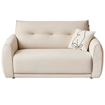 Quanyou Home Cream Style Two-Seater Sofa Small Apartment Living Room Fabric Sofa Balcony Lazy Sofa 111139