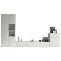 Quanyou Home TV wall cabinet integrated storage modern minimalist TV cabinet side cabinet module combination