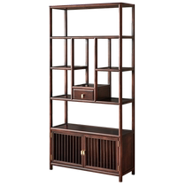 Quanyou Home New Chinese Style Decorative Rack Display Rack New Ornament Rack Living Room Partition Rack Bookshelf DW8103