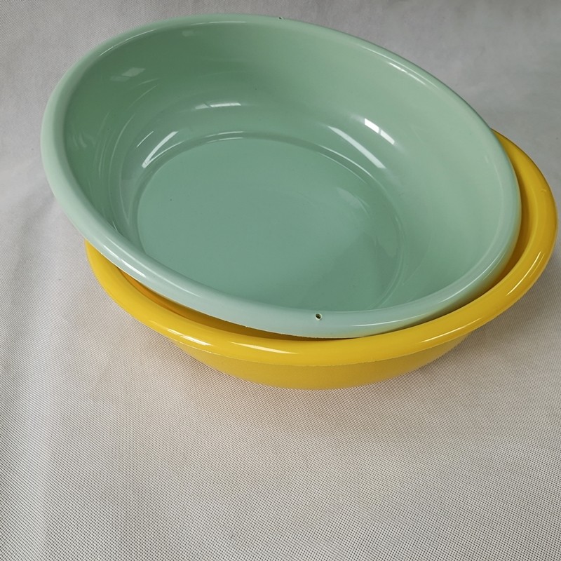 Thickened Plastic Washbasin School Military Training Durable Anti-Fall Water Basin Washbasin Dormitory Universal Green Washbasin Yellow Washbasin