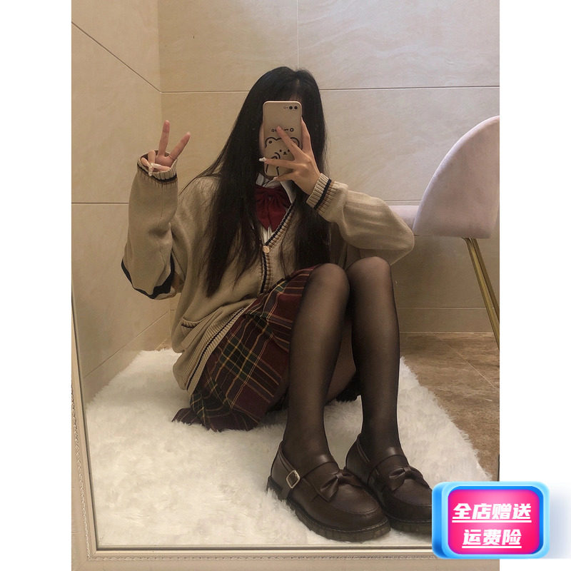 Velvet black stockings plaid skirt with hot girl school sister jk pure desire spring and autumn black sexy pantyhose micro-pressed beautiful leg socks