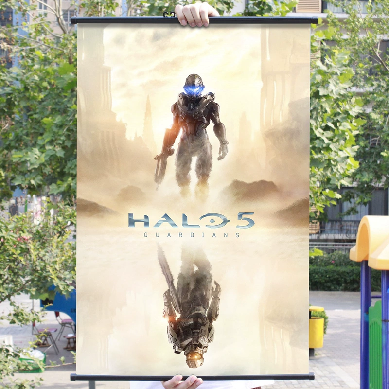 [Flange] Halo 5 bức tranh bộ sưu tập trò chơi xung quanh Halo 5 Người bảo vệ tấm poster trò chơi vải Trung sĩ - Game Nhân vật liên quan