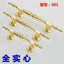 Door handle Wooden door Glass door open installation push-pull door handle Central European antique green bronze KTV handle 310