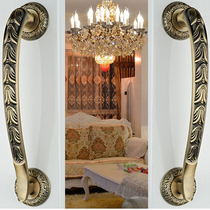 Door handle Wooden door Glass door Surface mounted sliding door handle Door handle European antique handle Green bronze 335