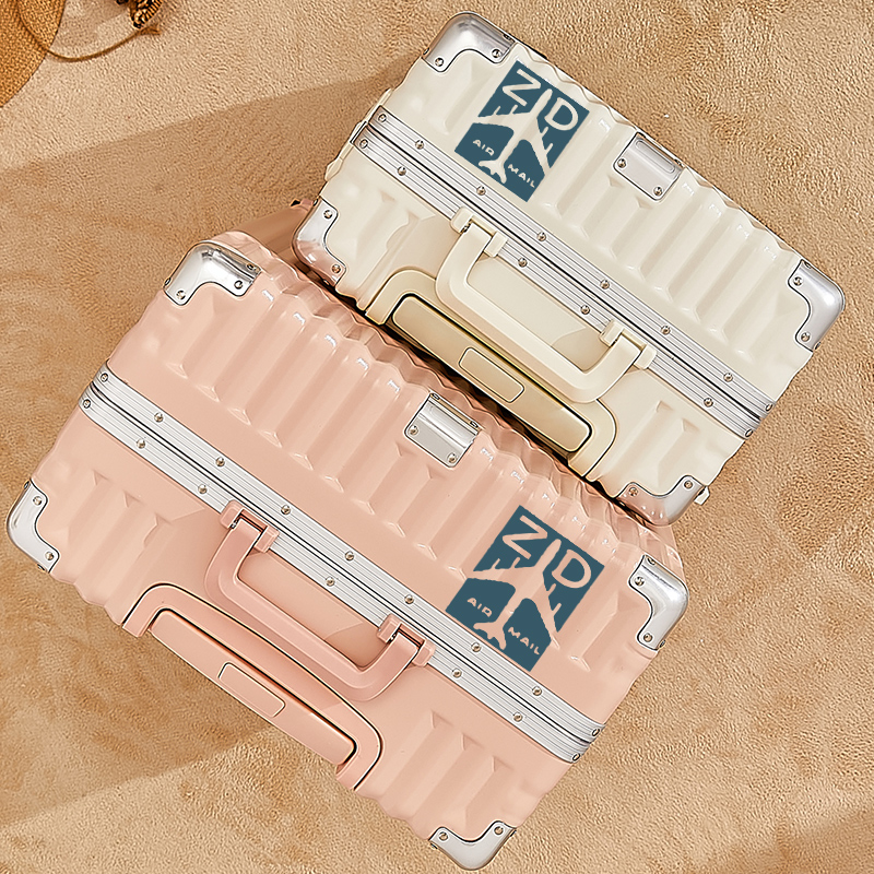 Luggage female aluminum frame ins net red trolley case male 24 inch student durable strong password boarding travel box