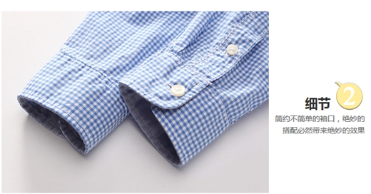 2019 mới xuân hè bé trai cotton kẻ sọc dài tay áo sơ mi bé gái mềm mại - Áo sơ mi thời trang bé gái